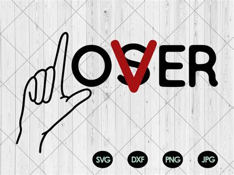 Loser Lover Svg Hand Sign Lover And Loser Svg Dxf Png  Etsy