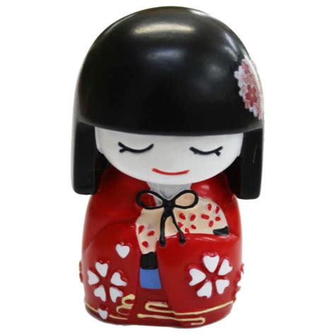 Japanese Mai Kokeshi Doll Red Ebay