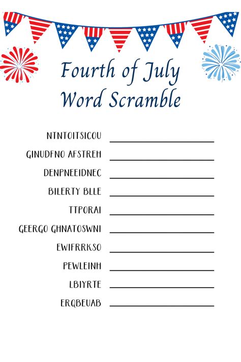 8 Printable Games Perfect For 4th Of July Celebration Fun Ideas For