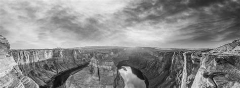 Horseshoe Bend Panoramic Aerial View Arizona Rocks And Colorado River