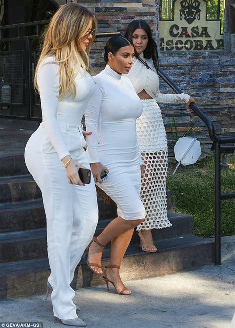 Kourtney Khloe And Kim Kardashian Wear White Outfits After Scott