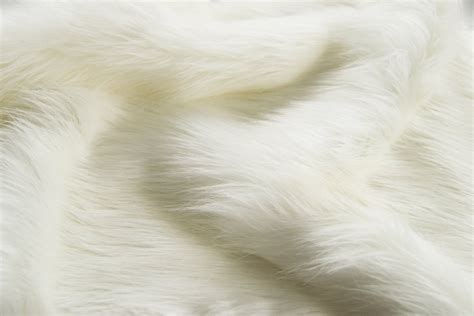 White Fox Imitation Faux Fur Fabric By The Meter