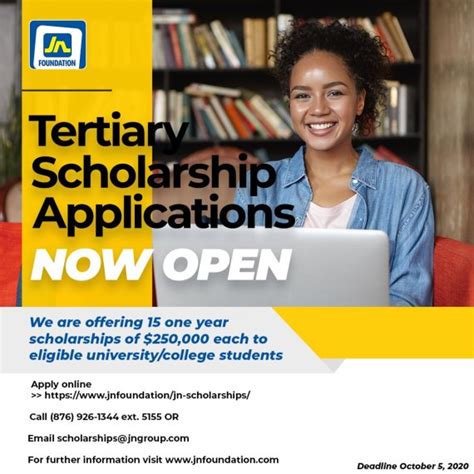 The Jn Foundation Offers One Year Tertiary Scholarships For 2020