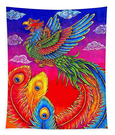 Fenghuang Chinese Phoenix Tapestry For Sale By Rebecca Wang
