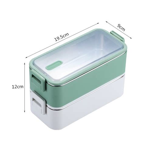 1100ml Double Layer Stainless Steel 304 Lunch Box Grandado