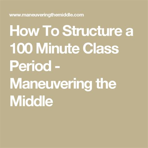 Creating An Effective Plan For A Successful High School Class Period