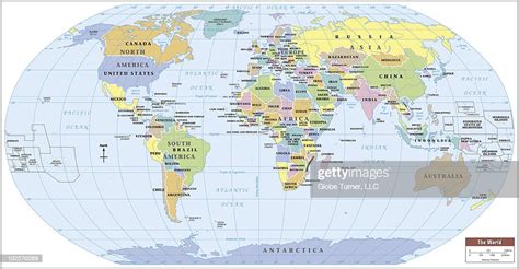World Map Continent And Country Labels High Res Vector Graphic Getty