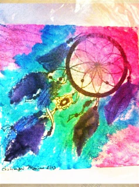 Melted Crayon Dream Catcher Art By Ashlyn Cook