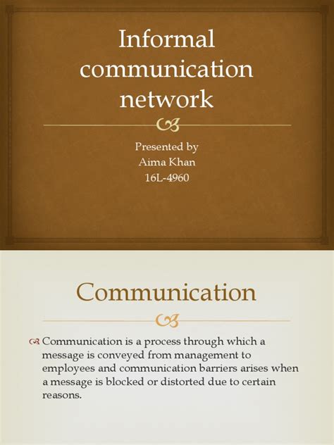 Informal Communication Network Pdf