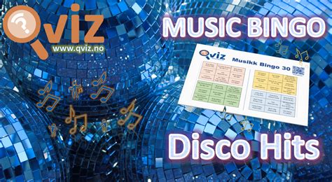 Disco Hits Musikk Bingo 30 100 Bingo Brett Qviz