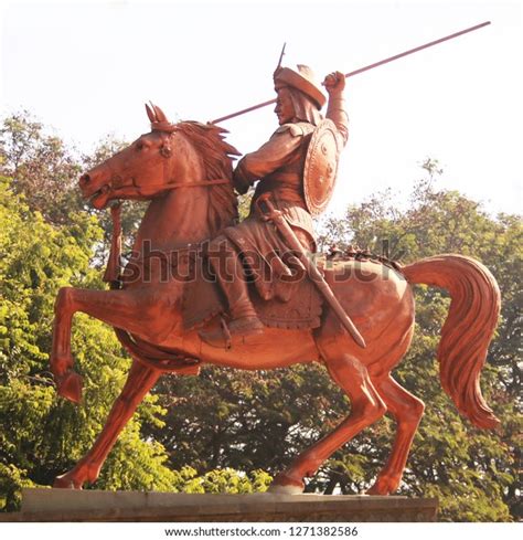 Statue Great Bajirao Peshwe General Maratha Stock Photo 1271382586