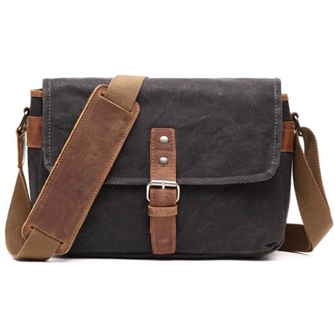 Waxed Canvas Camera Messenger Bag Men Women Messenger Bag Men