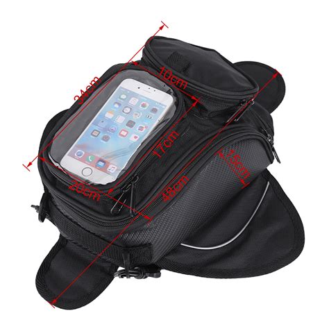 Typically, the magnetic motorcycle tank bag has sufficient capacity for a change of clothes and other essential items that you cannot leave behind. Universal Magnetic Motorcycle Motorbike Oil Fuel Tank Bag ...
