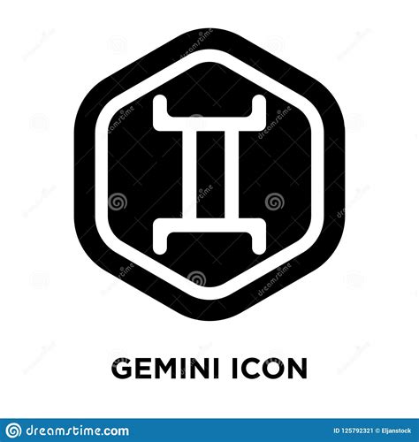 Gemini Icon Vector Astrological Horoscope Sign Zodiac Symbol Air