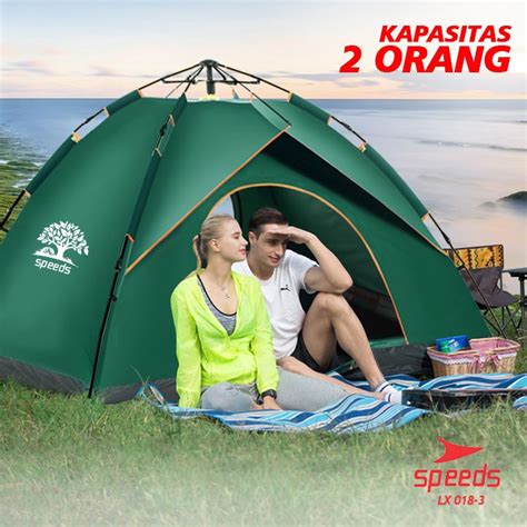 Tenda Camping Speeds 200x140x140cm Kemah Otomatis 2-3 Orang Lipat