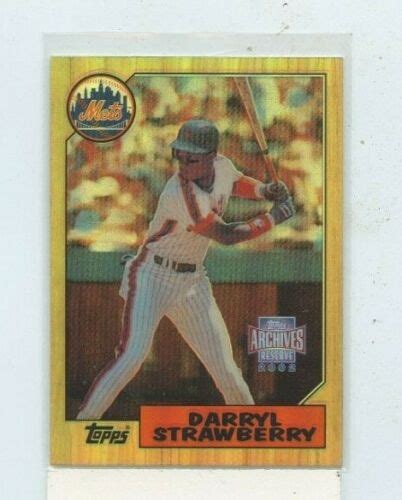 darryl strawberry 2002 topps archives reserve 88 new york mets ebay