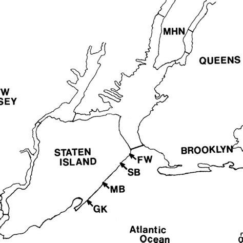 Map Of The New York City New Jersey Area Showing Location Of The Four