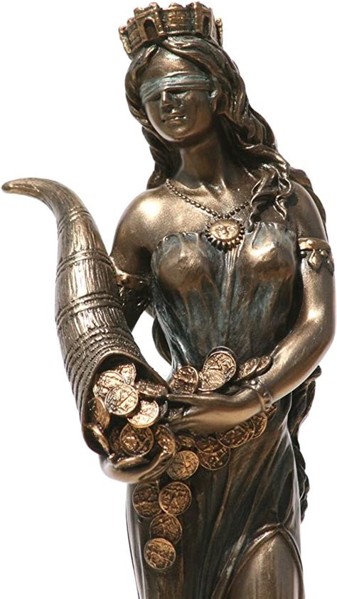 Goddess Fortune Tyche Luck Fortuna Statue Sculpture Figurine Bronze