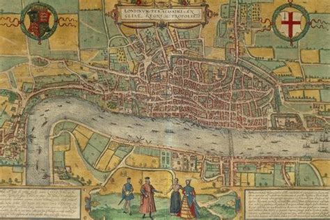 Map Of London From Civitates Orbis Terrarum Giclee Print