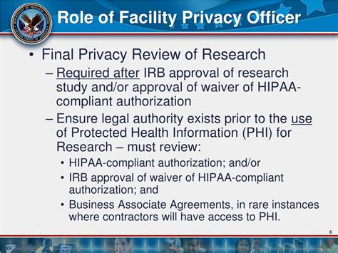 Ppt Role Of The Privacy Officer On The Irb Powerpoint Presentation