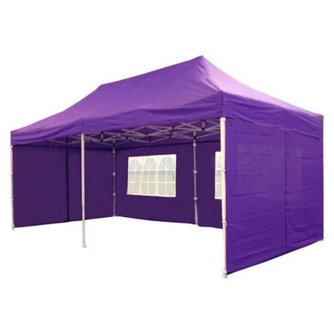 10' x 20' gazebo party tents are great for those events where you need a temporary enclosed or covered for up to 30 people. 10' x 20' Deluxe Pop-Up Party Tent - Purple
