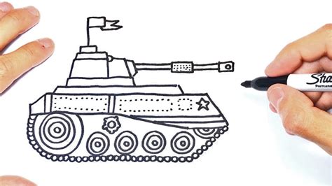 Cómo Dibujar Un Tanque Paso A Paso Dibujo De Tanque De Guerra Youtube