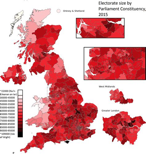 Electorate Size By Uk Parliamentary Constituency 2015 2000x2102