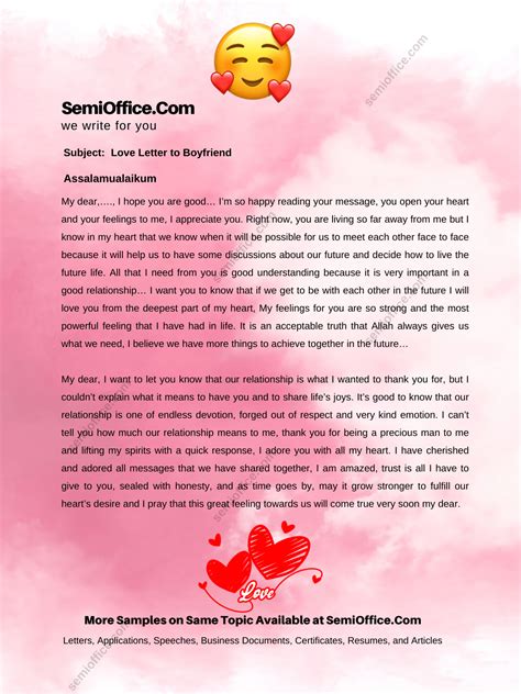 Love Letter To Boyfriend Show Your True Love Feelings Semiofficecom