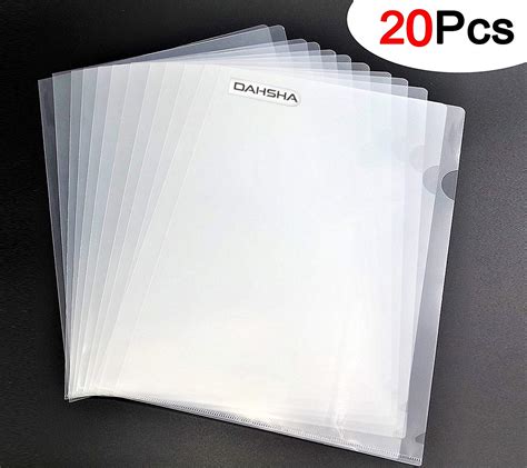 Buy Dahsha L Type A4 Plastic Folder Safe Project Document Folder Pack