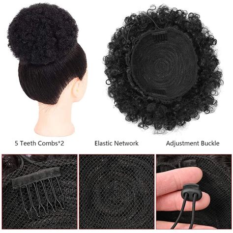 Set Of 2 Afro Puff Drawstring Ponytail Extensions Synthetic Etsy