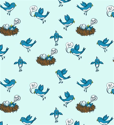 Twitter Birds Pattern By Oxanaart On Deviantart