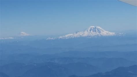Mt Rainier From The Plane Coming Back From Coffee Fest Chicago