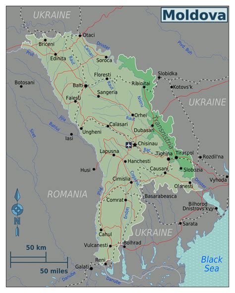 Large Regions Map Of Moldova Moldova Europe Mapsland Maps Of