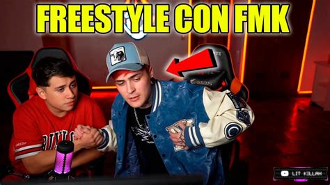 Lit Killah Tirando Freestyle Con Fmk En Directo Youtube