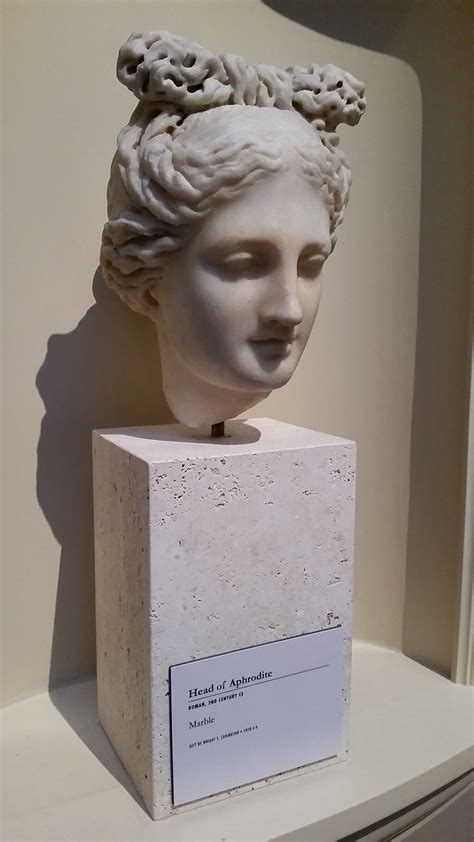 Head Of Aphrodite 2nd Century Of Roman Origin At The Santa Barbara