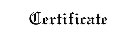 Certificate Font Download For Free