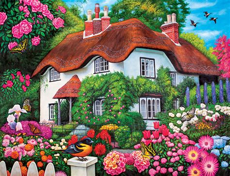 1000 piece jigsaws are the most popular size with our customers, the perfect level of challenge for the accomplished puzzler. Flower Cottage, 1000 Pieces, Lafayette Puzzle Factory ...