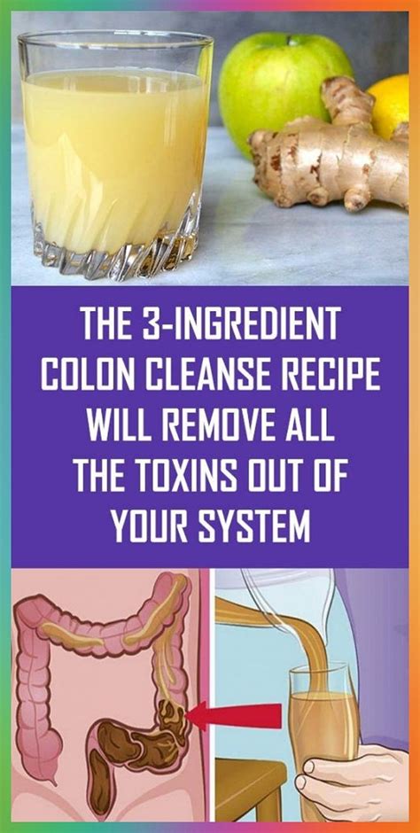 Colon Cleanse 3 Ingredient Juice Colon Cleanse Recipe Detox Drinks Smoothies Natural Colon