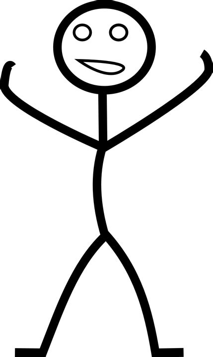 Lycklig Man Stick Man Matchstick Gratis Vektorgrafik På Pixabay Pixabay
