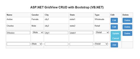 Asp Net Gridview Control Crud With Bootstrap Riset The Best Porn Website