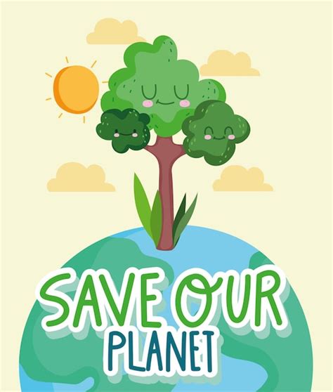 Premium Vector Save Our Planet Poster