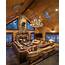 Rustic Cabin Great Room With Stone Fireplace  HGTV