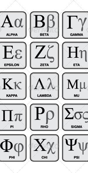Greek Alphabet And Symbols By Infografx Graphicriver