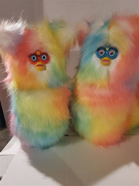 Long Furby Rainbow Etsy