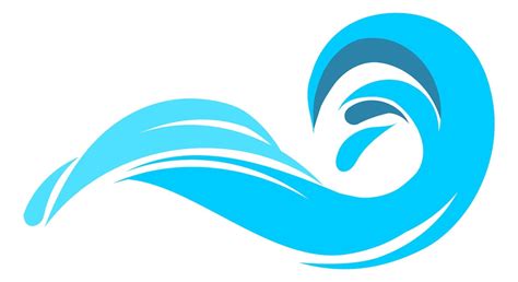 Premium Vector Blue Wave Logo Water Swirl Ocean Flow Symbol