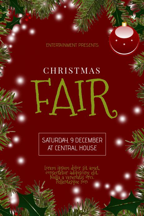Send a freeholiday ecard to a friend or family member! Christmas Fair Flyer Template | PosterMyWall