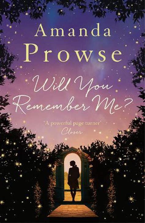 Will You Remember Me By Amanda Prowse English Paperback Book Free
