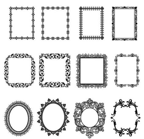 Square And Round Black Frame Vector Eps Uidownload