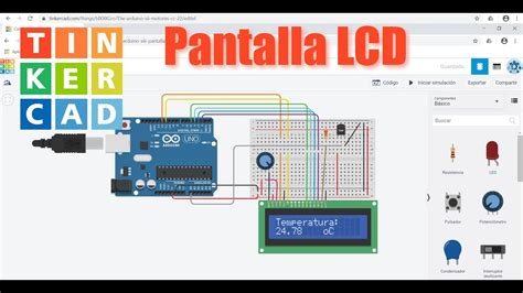 Arduino En Tinkercad Xiii Pantalla Lcd Youtube