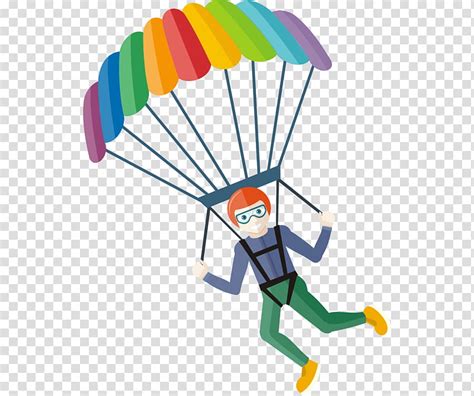 Free Download Parachuting Line Parachute Cartoon Drawing Extreme